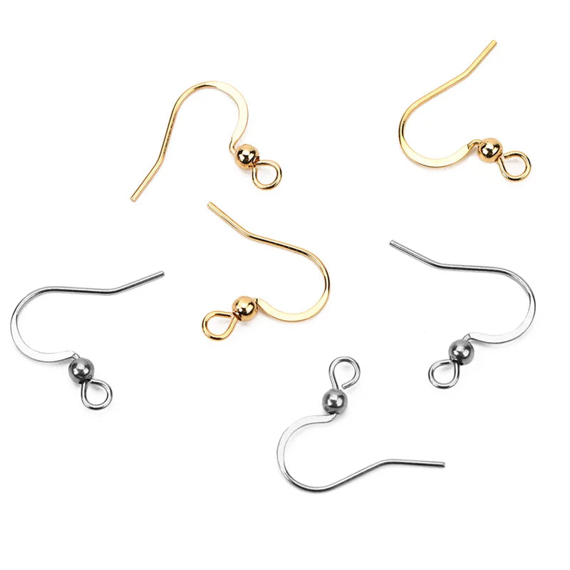 50pcs Stainless Steel Earring Hooks
