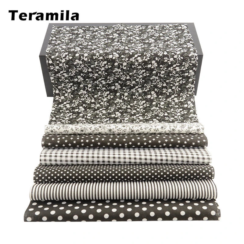 Teramila Flower Cotton Fabric – 20x25cm for Quilting & DIY Sewing