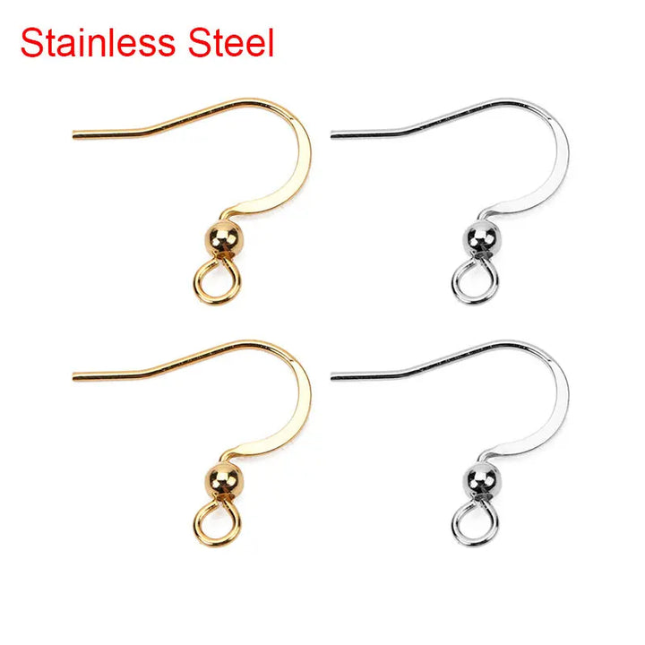 50pcs Stainless Steel Earring Hooks