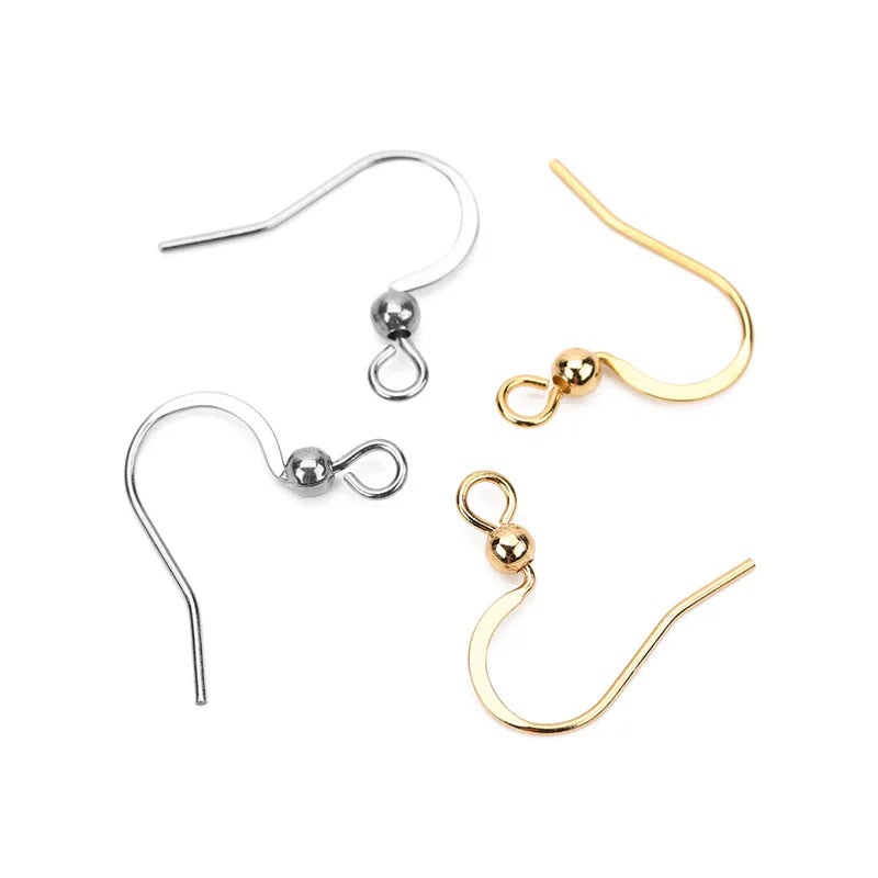 50pcs Stainless Steel Earring Hooks