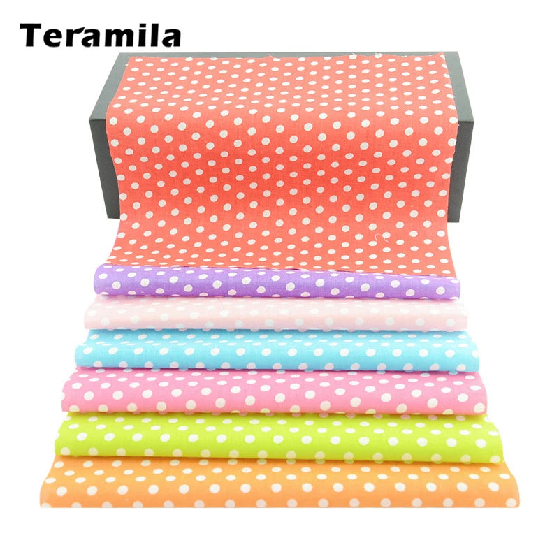 Teramila Flower Cotton Fabric – 20x25cm for Quilting & DIY Sewing