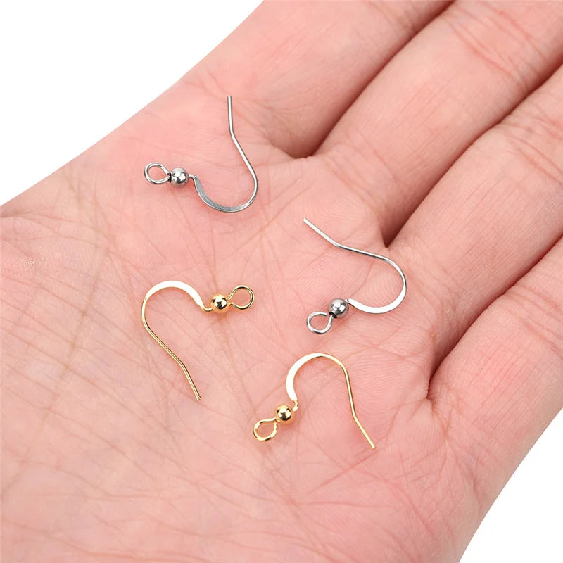 50pcs Stainless Steel Earring Hooks