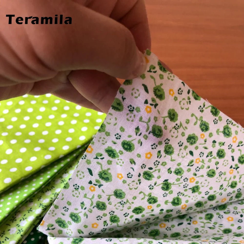 Teramila Flower Cotton Fabric – 20x25cm for Quilting & DIY Sewing