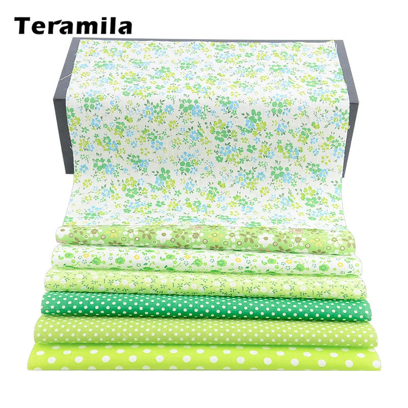 Teramila Flower Cotton Fabric – 20x25cm for Quilting & DIY Sewing