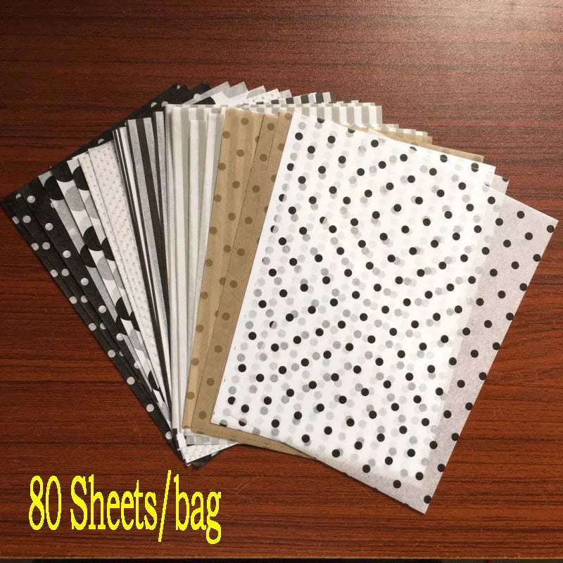 A5 Retro Floral Wrapping Paper