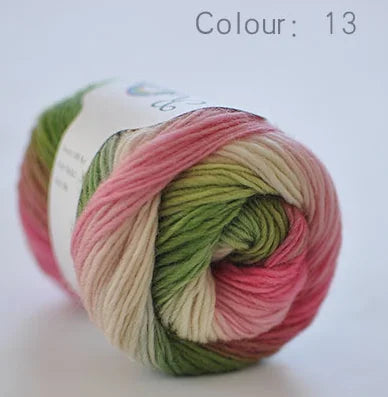 100% Wool Rainbow Yarn – Soft Thick Thread for Knitting & Crochet