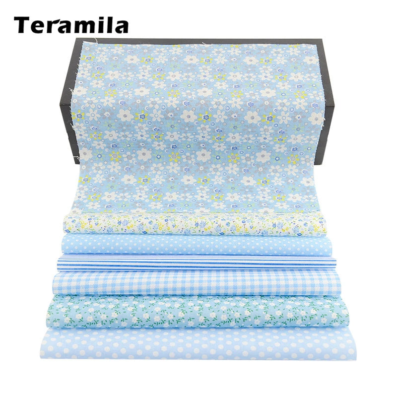 Teramila Flower Cotton Fabric – 20x25cm for Quilting & DIY Sewing