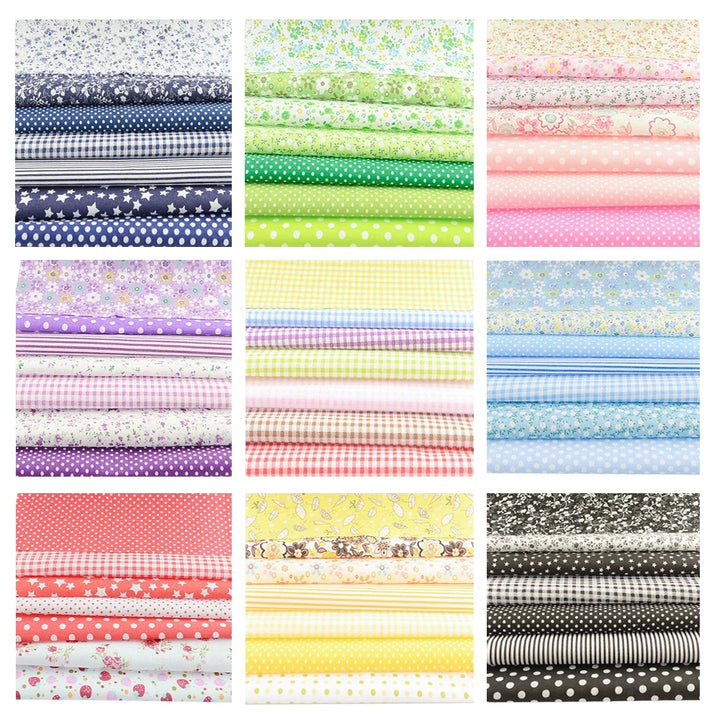 Teramila Flower Cotton Fabric – 20x25cm for Quilting & DIY Sewing