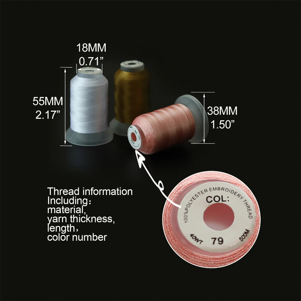 80 Madeira Colors Set Premium Polyester Embroidery Thread 500M (550Y) Each Spool Brother Babylock Janome Singer Home Machines