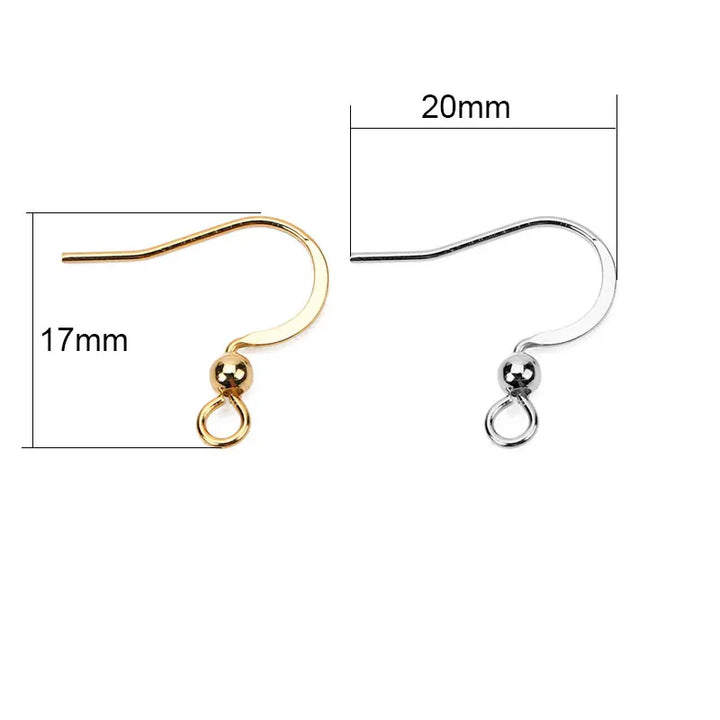 50pcs Stainless Steel Earring Hooks