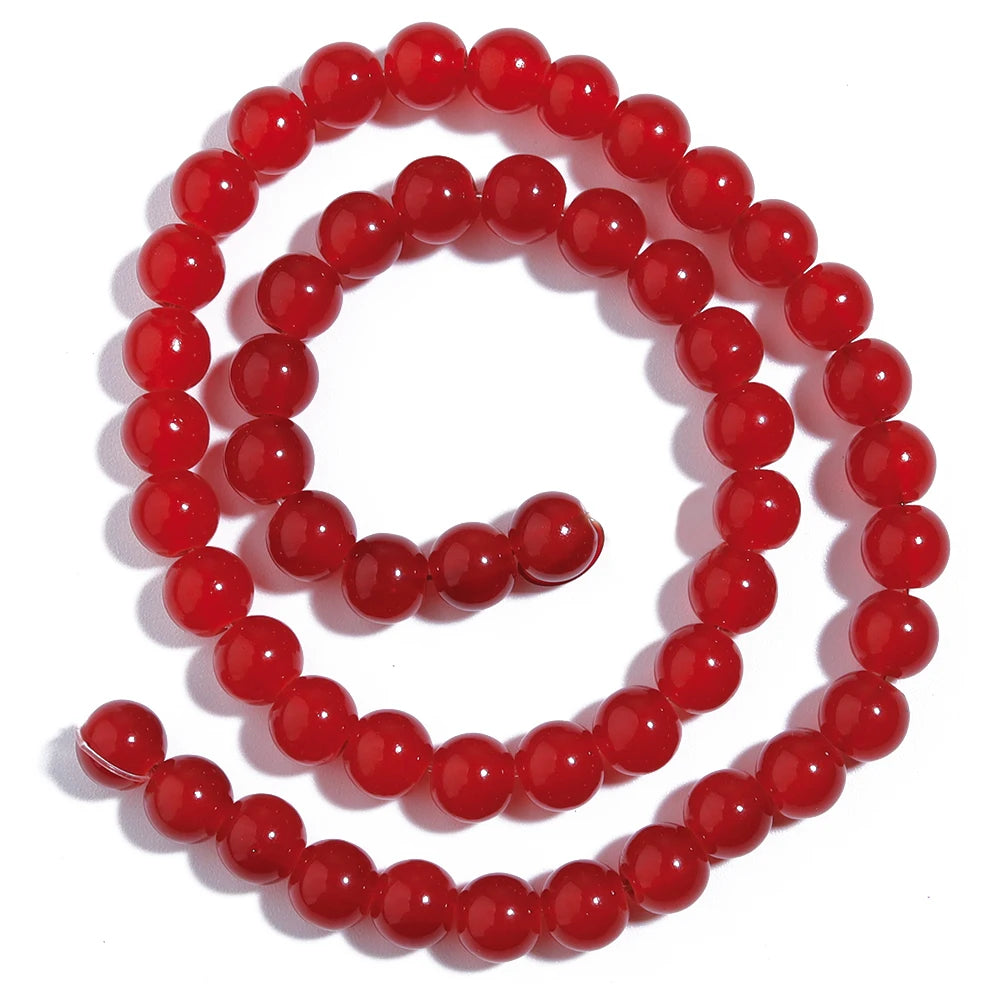 6/8mm Solid Color Glass Beads