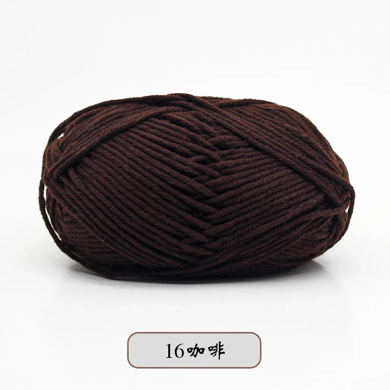 50g 5 Ply Milk Cotton Yarn – Soft Handwoven Knitting & Crochet Wool