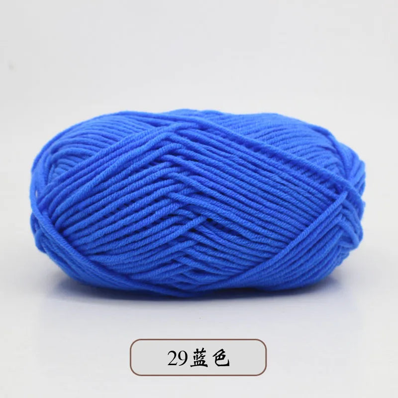 50g 5 Ply Milk Cotton Yarn – Soft Handwoven Knitting & Crochet Wool