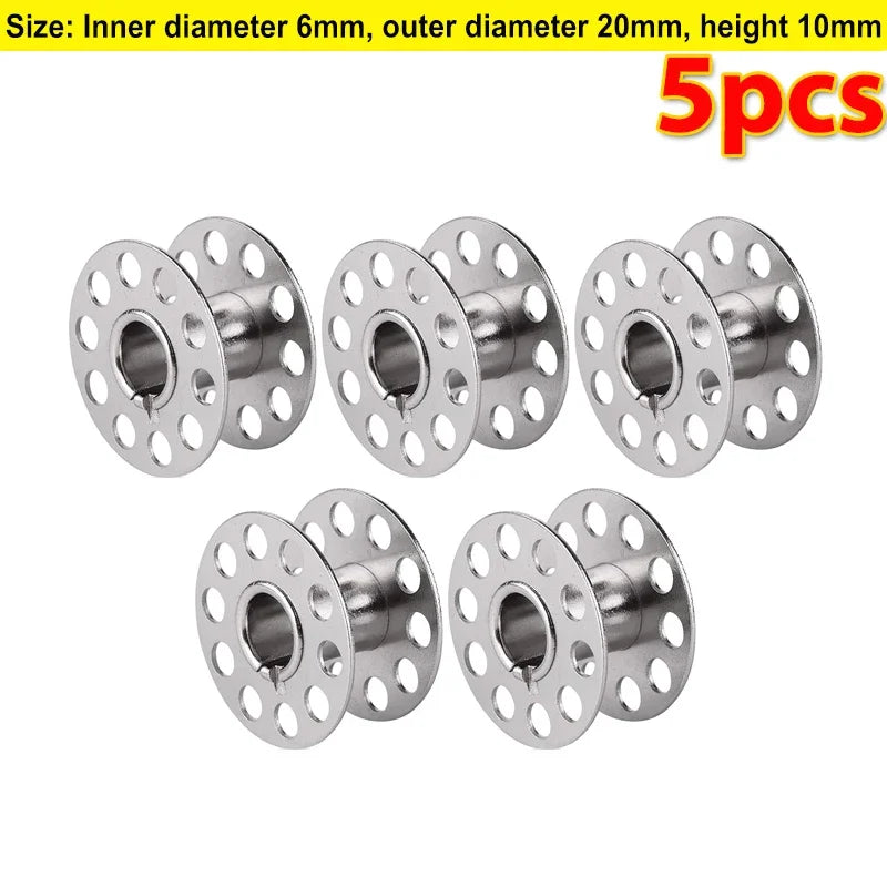 Metal Sewing Machine Bobbins – Stainless Steel Empty Spools for Thread