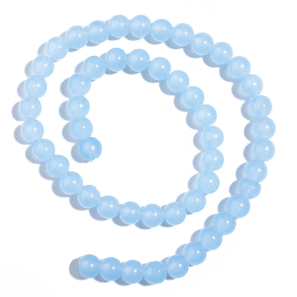 6/8mm Solid Color Glass Beads