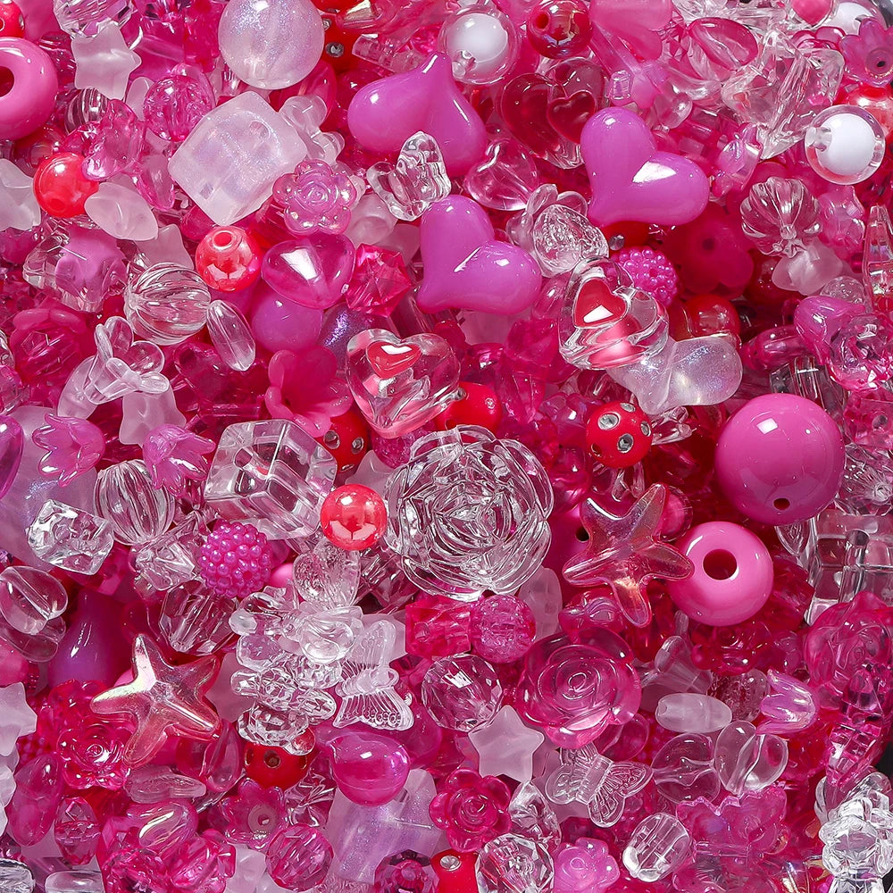 Mixed Acrylic Beads – Bowknot, Star, Heart & Butterfly DIY Jewelry