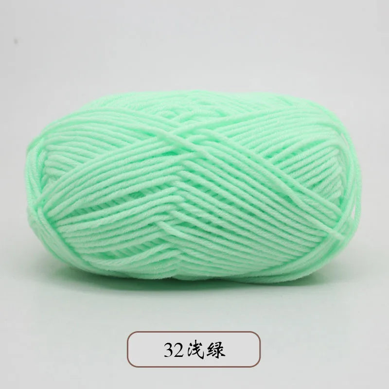 50g 5 Ply Milk Cotton Yarn – Soft Handwoven Knitting & Crochet Wool