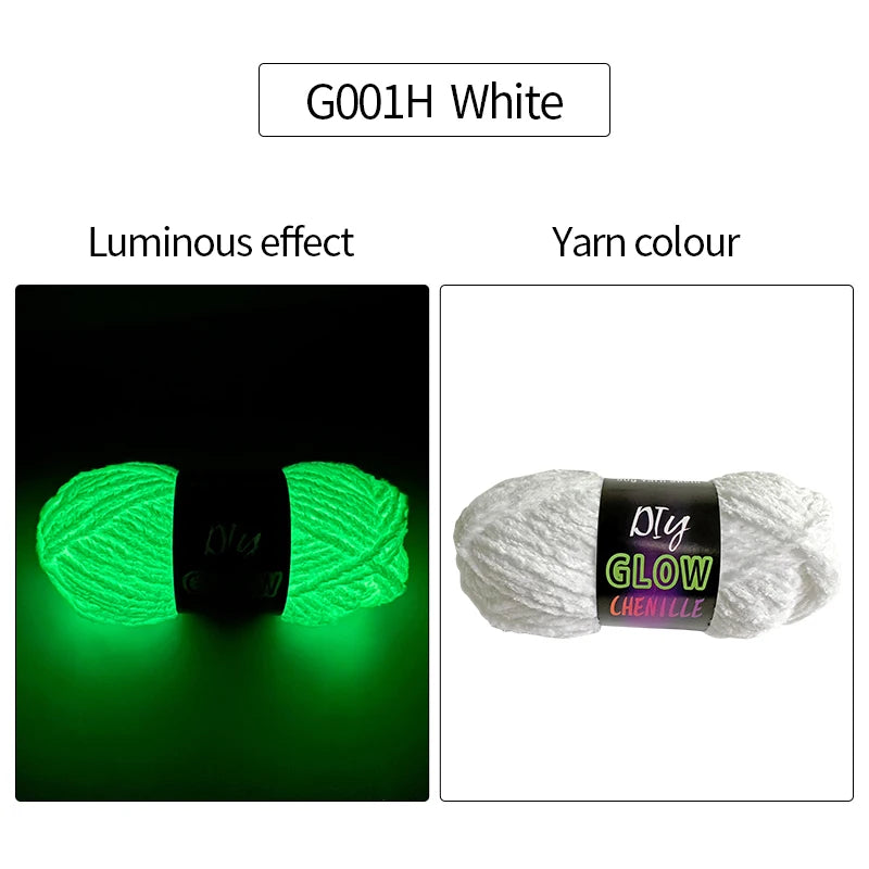 Luminous Glow-in-the-Dark Yarn – Chunky Polyester for Knitting & Crochet
