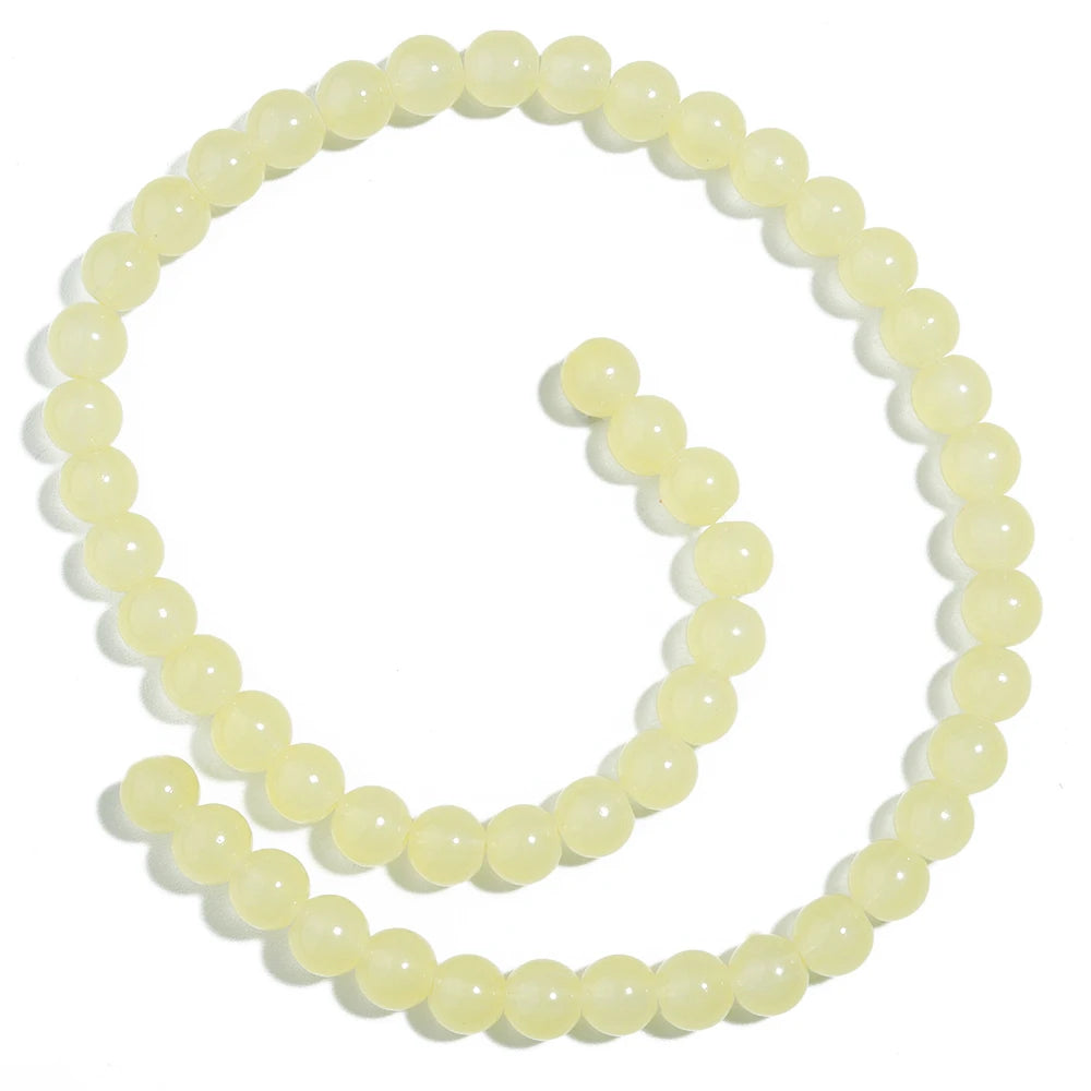 6/8mm Solid Color Glass Beads