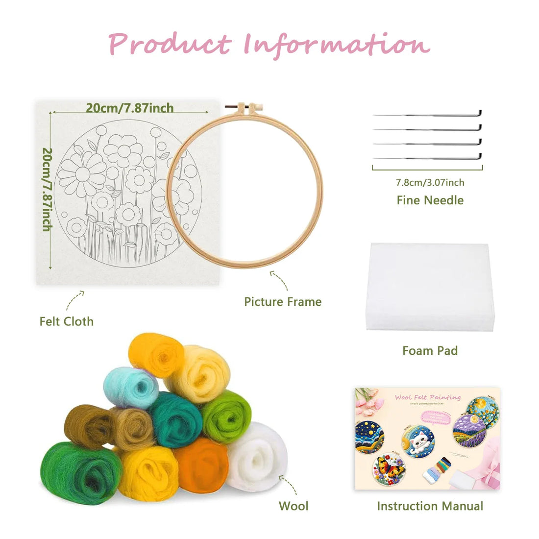 GATYZTORY DIY Wool Felting Painting Kit