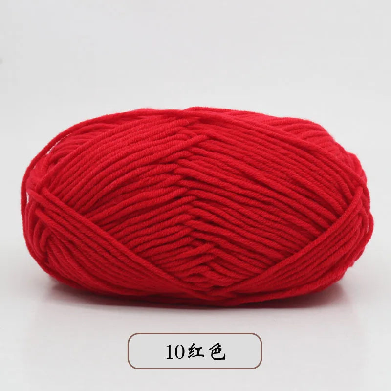 50g 5 Ply Milk Cotton Yarn – Soft Handwoven Knitting & Crochet Wool