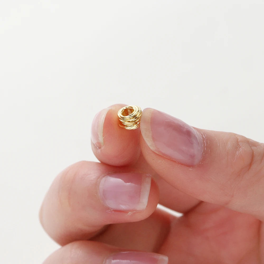 Gold Plated Brass Weaving Ball Beads