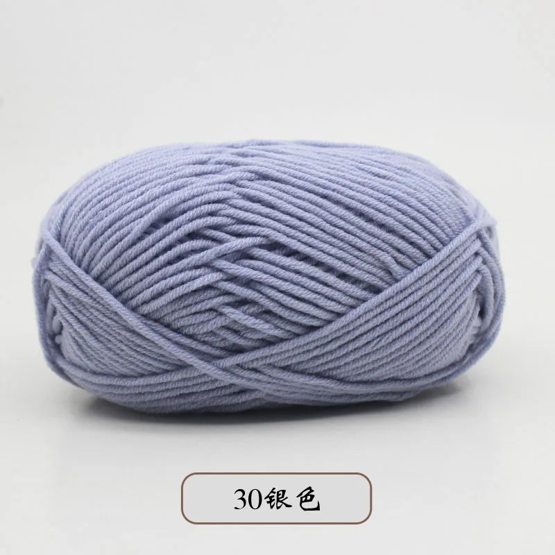 50g 5 Ply Milk Cotton Yarn – Soft Handwoven Knitting & Crochet Wool