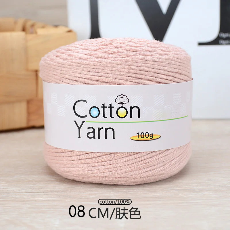 100g 100% Cotton Hand Knitting Yarn – Soft Crochet Thread