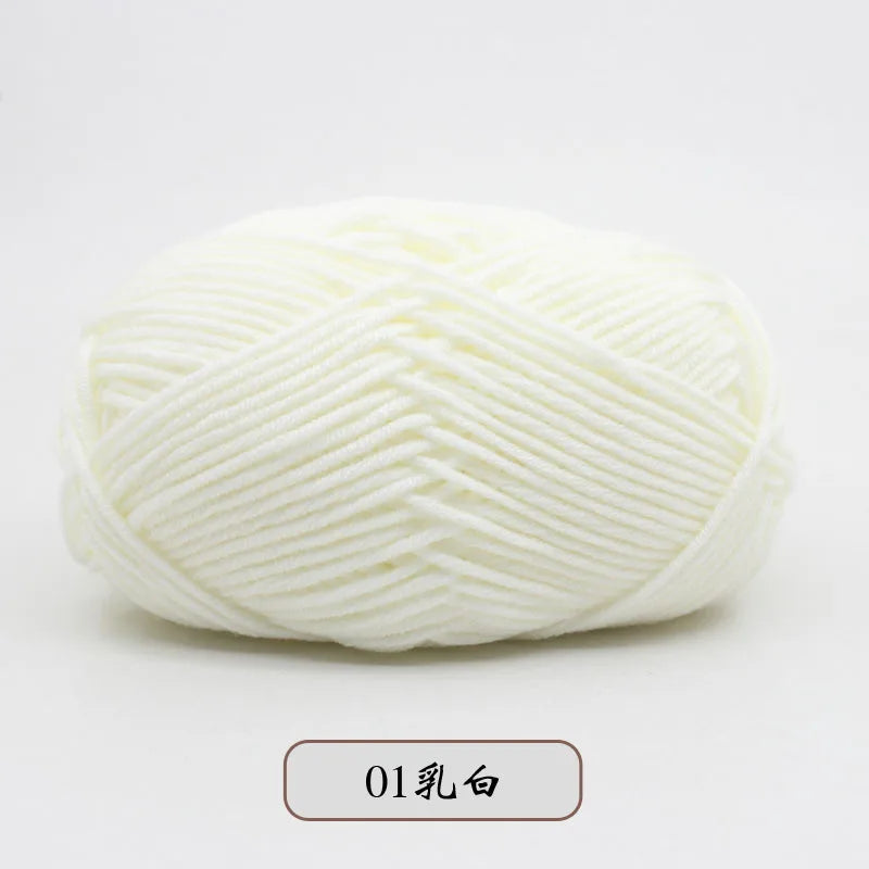 50g 5 Ply Milk Cotton Yarn – Soft Handwoven Knitting & Crochet Wool