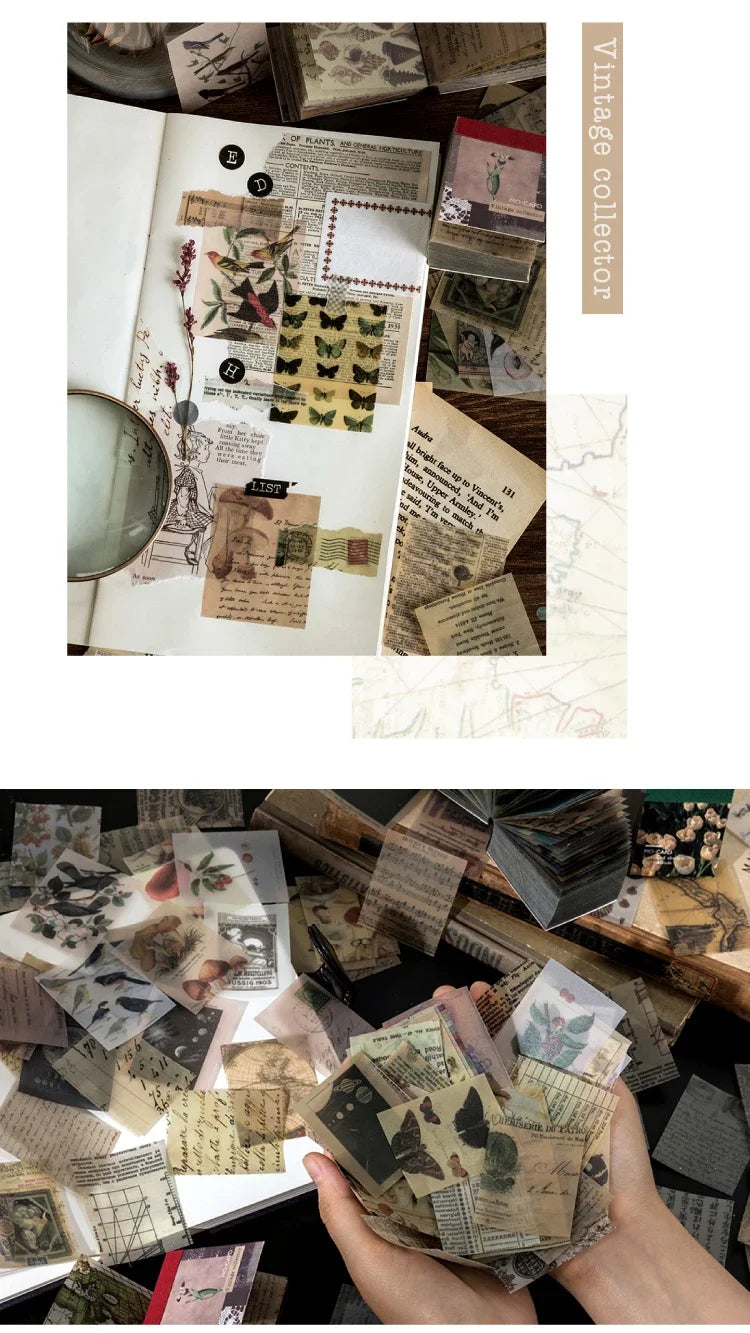 Vintage Scrapbook Paper & Sticker Set