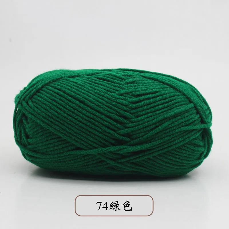 50g 5 Ply Milk Cotton Yarn – Soft Handwoven Knitting & Crochet Wool