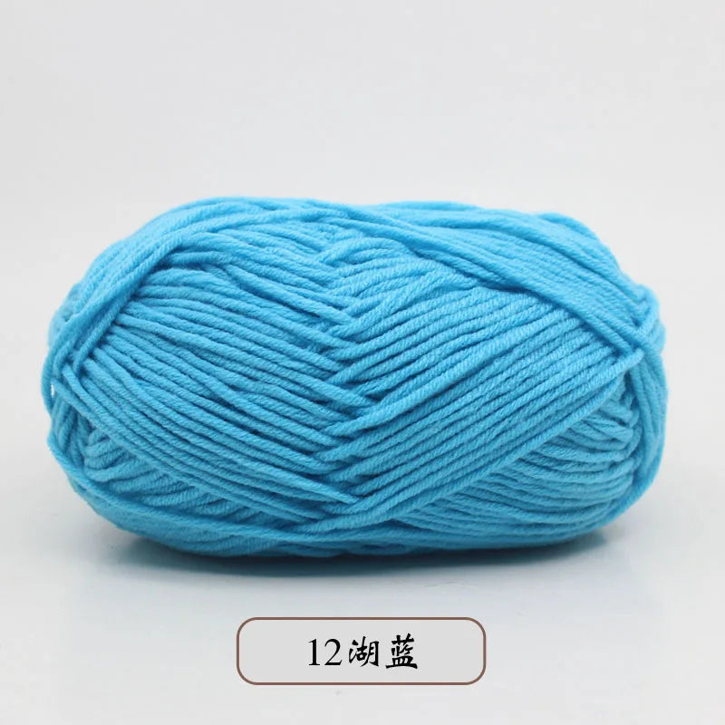 50g 5 Ply Milk Cotton Yarn – Soft Handwoven Knitting & Crochet Wool