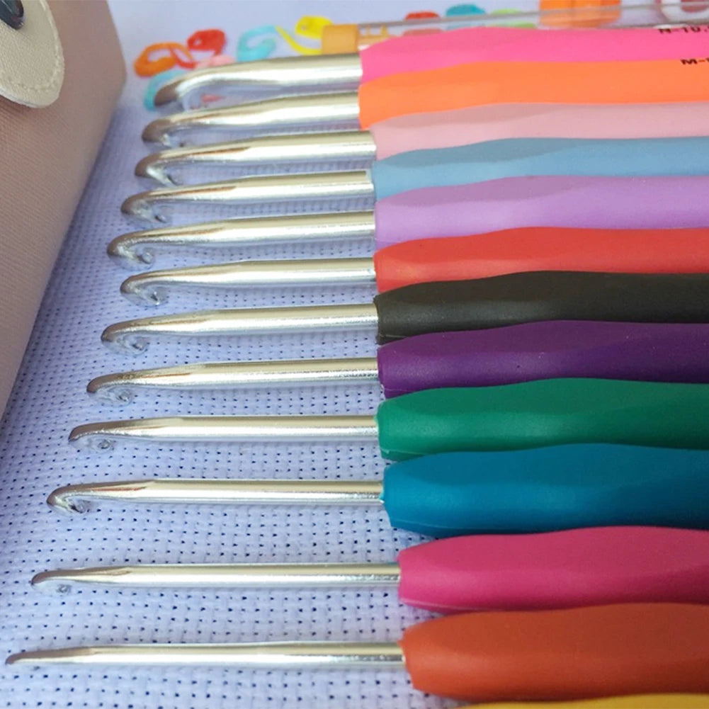 14pcs Aluminum Knitting Needles Set