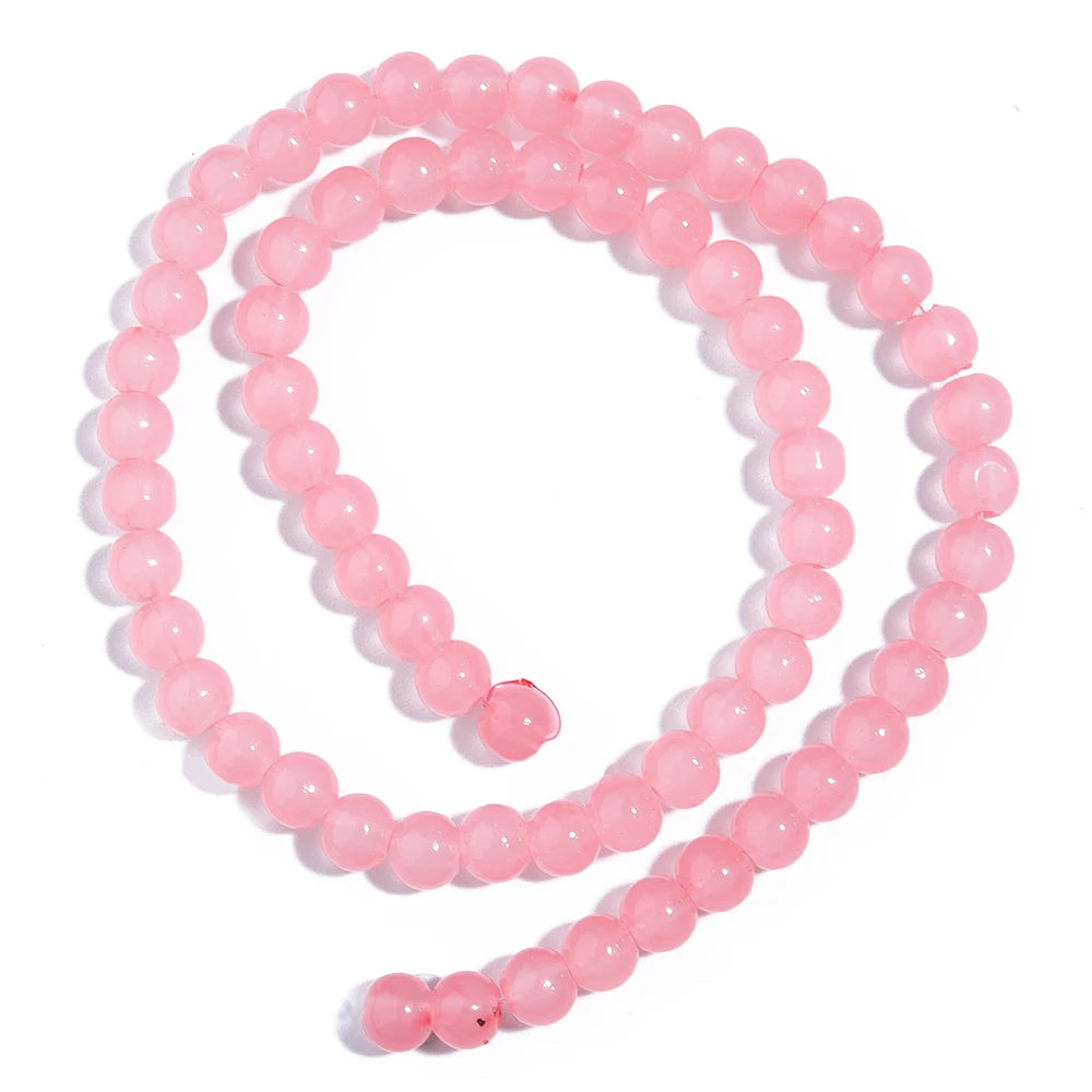 6/8mm Solid Color Glass Beads