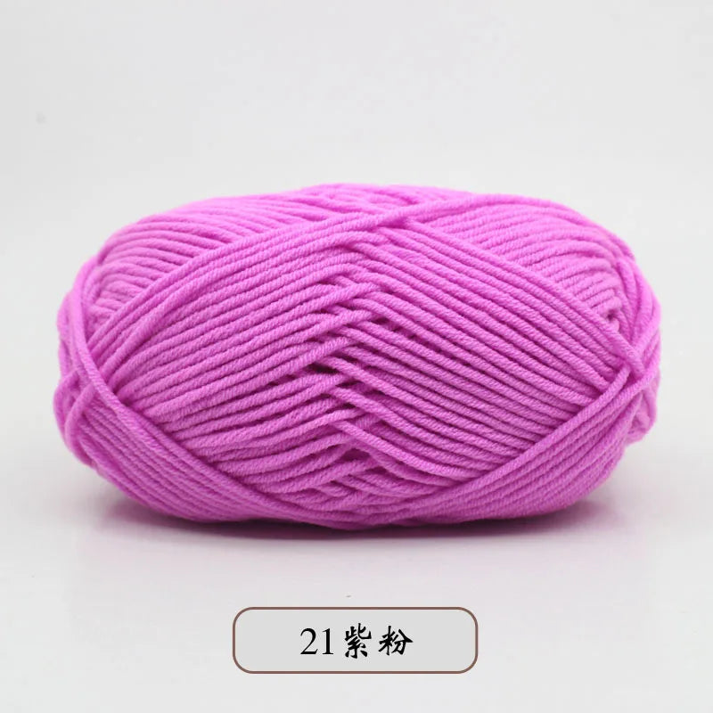 50g 5 Ply Milk Cotton Yarn – Soft Handwoven Knitting & Crochet Wool