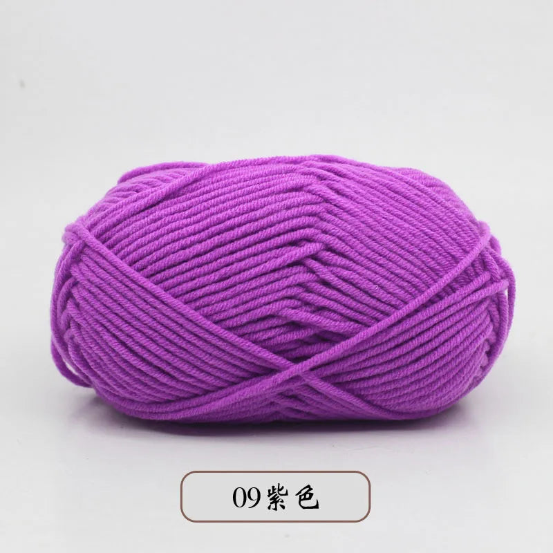 50g 5 Ply Milk Cotton Yarn – Soft Handwoven Knitting & Crochet Wool
