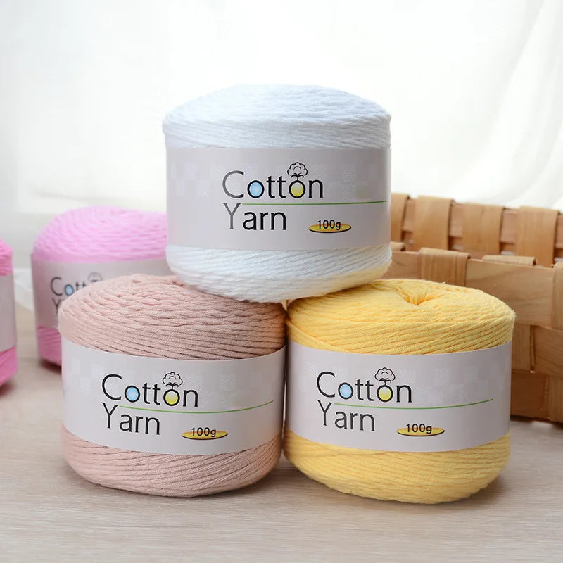 100g 100% Cotton Hand Knitting Yarn – Soft Crochet Thread