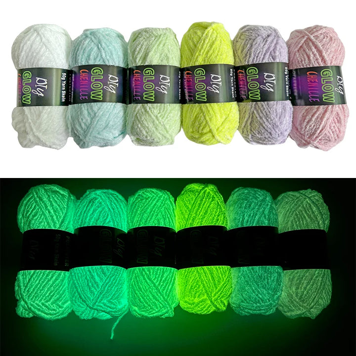 Luminous Glow-in-the-Dark Yarn – Chunky Polyester for Knitting & Crochet