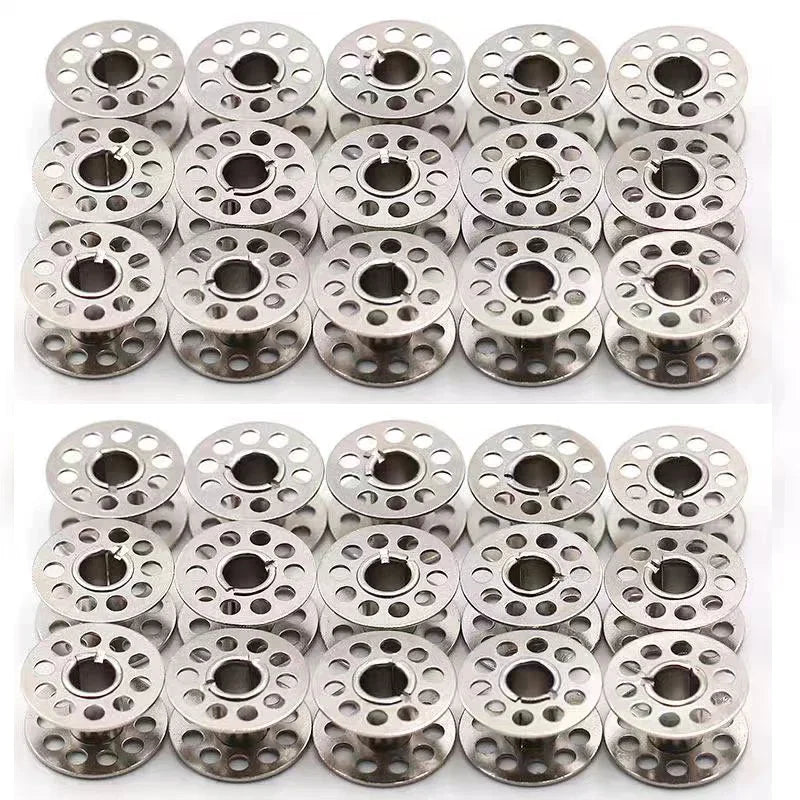 Metal Sewing Machine Bobbins – Stainless Steel Empty Spools for Thread