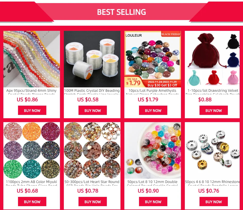 6/8mm Solid Color Glass Beads