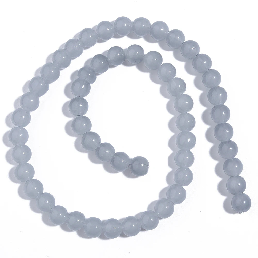 6/8mm Solid Color Glass Beads