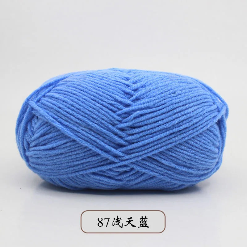 50g 5 Ply Milk Cotton Yarn – Soft Handwoven Knitting & Crochet Wool