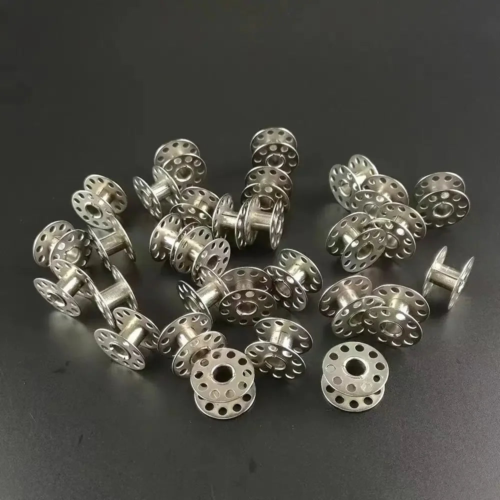 Metal Sewing Machine Bobbins – Stainless Steel Empty Spools for Thread
