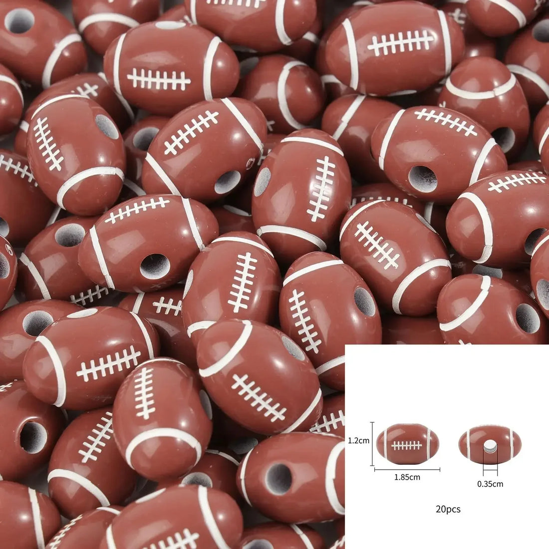Sports Acrylic Beads – 20/50pcs Basketball
