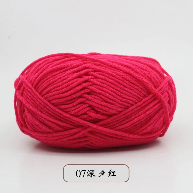 50g 5 Ply Milk Cotton Yarn – Soft Handwoven Knitting & Crochet Wool