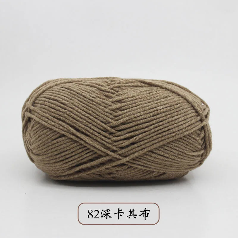 50g 5 Ply Milk Cotton Yarn – Soft Handwoven Knitting & Crochet Wool