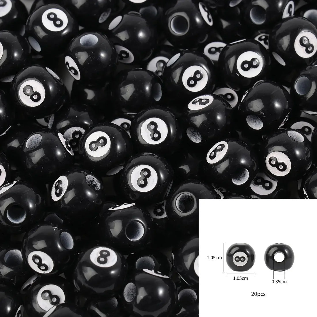 Sports Acrylic Beads – 20/50pcs Basketball