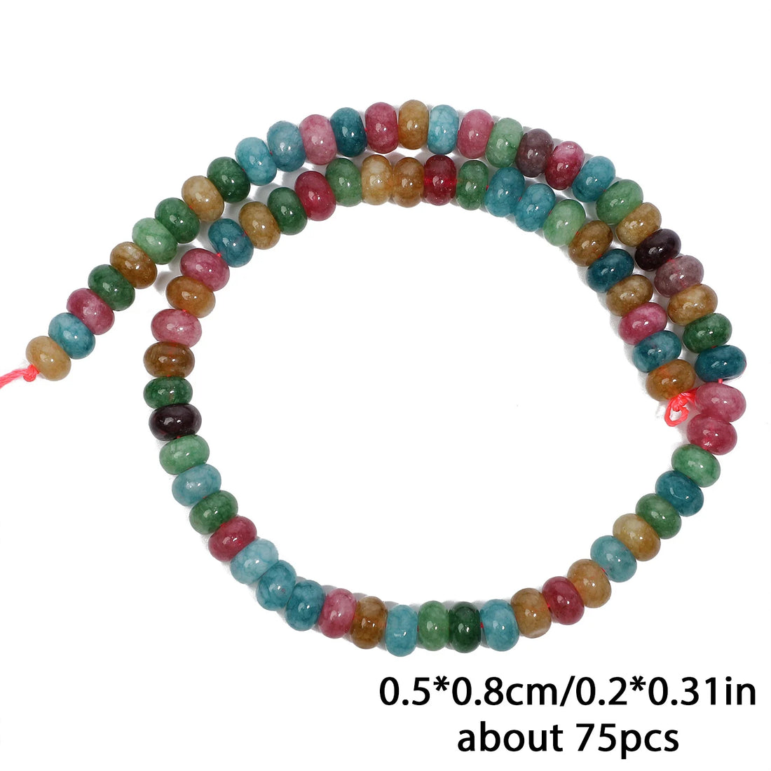 5x8mm Natural Jade Quartz Rondelle Beads