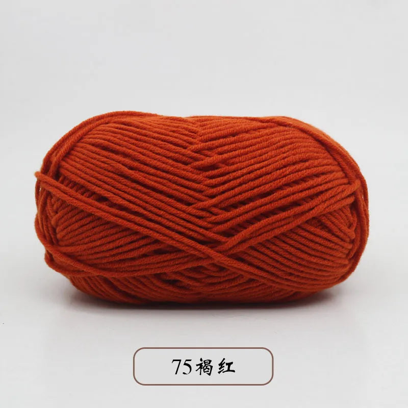 50g 5 Ply Milk Cotton Yarn – Soft Handwoven Knitting & Crochet Wool