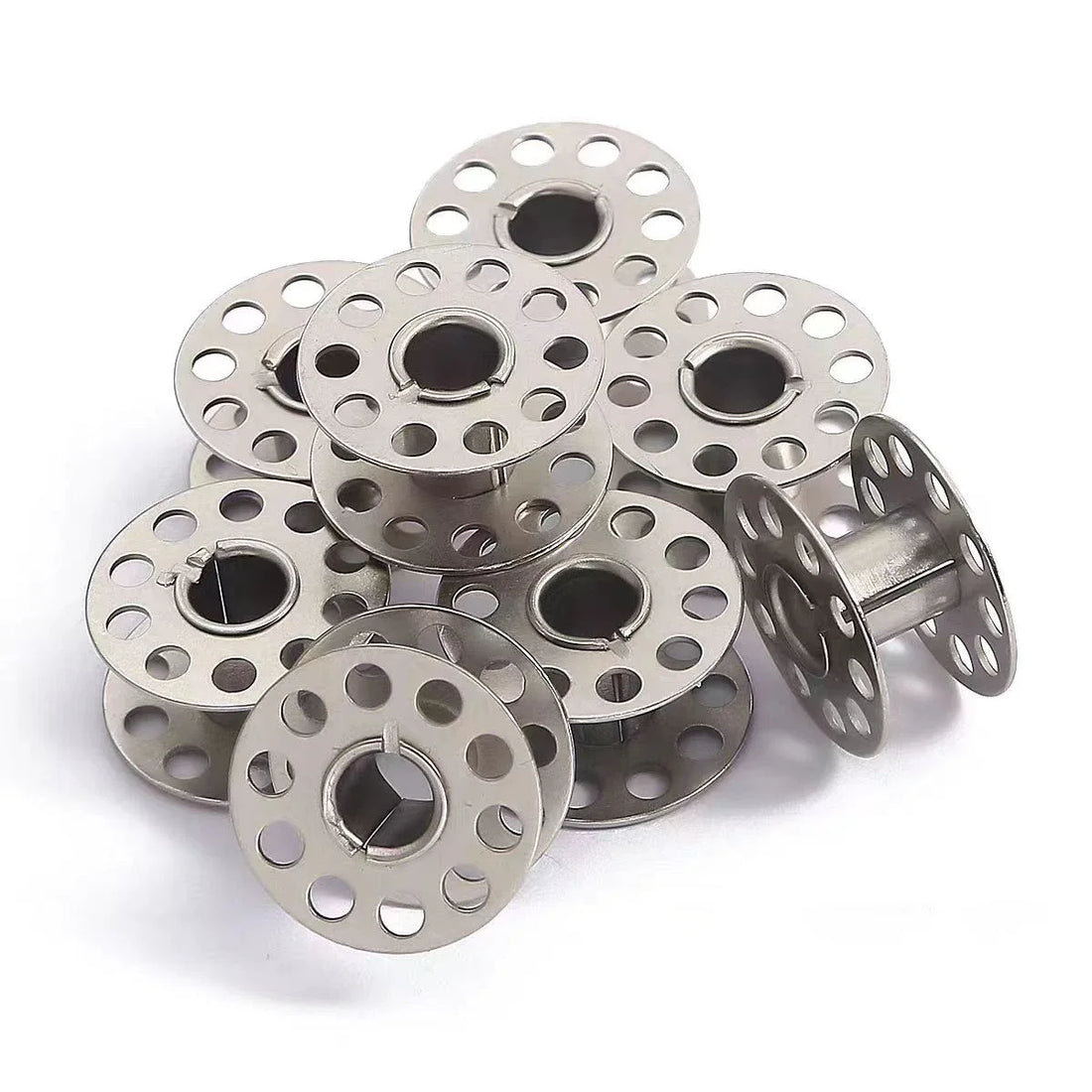 Metal Sewing Machine Bobbins – Stainless Steel Empty Spools for Thread